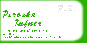piroska kufner business card